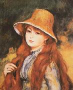 Pierre Renoir Girl and Golden Hat Norge oil painting reproduction